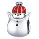 Silberner Charm-Schneemann
