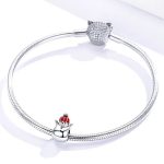 Silberner Charm-Schneemann