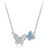 Silberne Halskette mit zwei Schmetterlingen