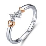 Silberring mit Fischgrätenmuster, Größe 7