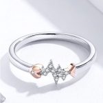 Silberring mit Fischgrätenmuster, Größe 8