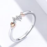 Silberring mit Fischgrätenmuster, Größe 6