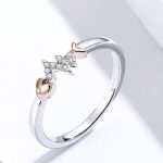 Silberring mit Fischgrätenmuster, Größe 6