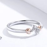 Silberring mit Fischgrätenmuster, Größe 6