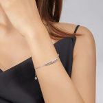 Silberarmband, doppelt, geometrisch
