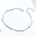 Silberarmband, doppelt, geometrisch