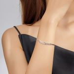 Silberarmband, doppelt, geometrisch