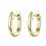 Silberne Creolen, funkelndes Gold