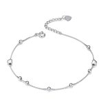 Silberarmband mit Herzen