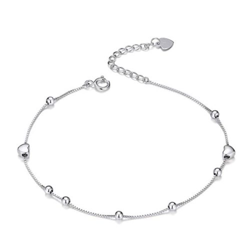 Silberarmband mit Herzen