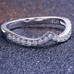 Damen-Verlobungsring, Silber, Größe 10