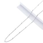 Silberne Halskette mit Kugeln