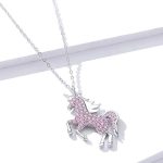 Silberne Halskette mit Einhorn-Anhänger