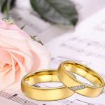 Herren-Ehering, Edelstahl, Gold, Größe 7