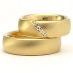 Herren-Ehering, Edelstahl, Gold, Größe 10