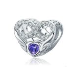 Silberner Herzanhänger, blau