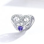 Silberner Herzanhänger, blau