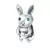 Silberner Hasenanhänger