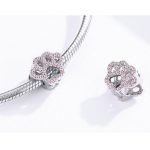 Silberner Pfotenanhänger, rosa