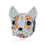 Silberner Hundekopf-Anhänger