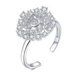 Silberring, Blumenform