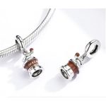 Silberner Kaffeemühlen-Anhänger