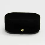 Elegante Schmuckschatulle für Ringe oder Ohrringe aus Samt, schwarz