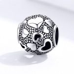 Silberner Perlenanhänger mit Herzen