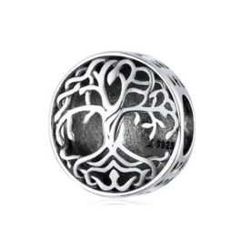 Silberner Perlenanhänger mit Lebensbaum