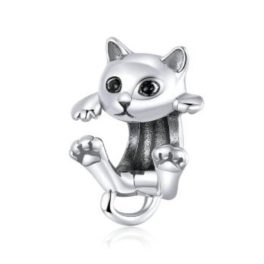 Silberner Katzenanhänger
