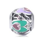 Silberanhänger mit bunten Herzen