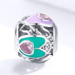 Silberanhänger mit bunten Herzen