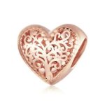 Silberanhänger, Lebensbaum, Roségold