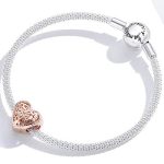 Silberanhänger, Lebensbaum, Roségold