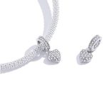 Silberanhänger, Ring mit Herz