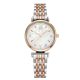 Damenarmbanduhr, mit Metallarmband, Silber-Roségold