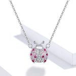 Silberne Halskette mit Marienkäfer-Anhänger