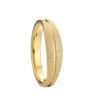 Herren-Ehering mit rauer Oberfläche, Edelstahl, goldfarben, Größe 12