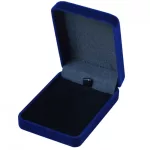 Samt-Schmuckkästchen für Halskette, blau