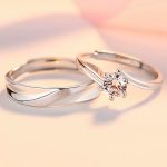 Ezüst karikagyűrű, egy pár, állítható méret