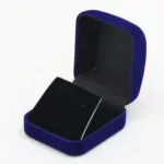 Samt-Schmuckkästchen für Halskette, Ohrringe und Set, blau