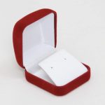 Samt-Schmuckkästchen für Halskette, Ohrringe und Set, rot
