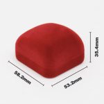 Samt-Schmuckkästchen für Halskette, Ohrringe und Set, rot