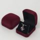 Samt-Schmuckkästchen für Halskette, Ohrringe und Set, rot