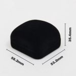 Samt-Schmuckkästchen für Halskette, Ohrringe und Set, schwarz