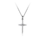 Silberne Halskette mit Anhänger „Unendlicher Glaube“.