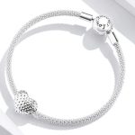 Silberanhänger, poliertes Herz