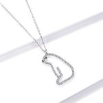 Silberne Halskette mit Eisbär