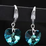  Herzanhänger-Ohrringe, Crystal BBL, verziert mit Swarovski-Kristallen