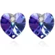  Herzohrringe, Crystal HEL, verziert mit Swarovski-Kristallen